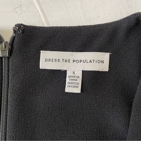 Dress the Population Monroe Side Slit Black Gown Size S - Picture 6 of 12